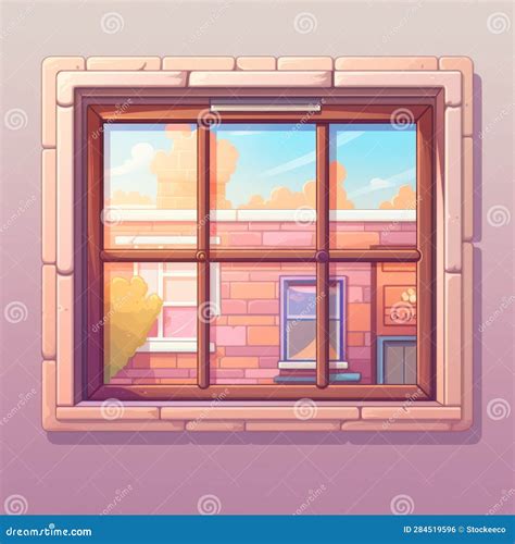 Cartoon Window in a Walled House: Realistic Landscapes with Soft Tonal ...