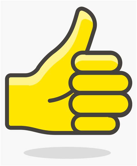 Symbol Emoji Thumbs Up Icon, HD Png Download - kindpng