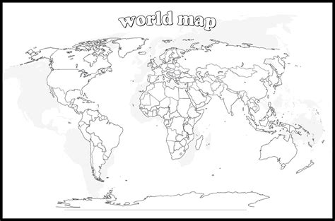 Blank World Map With Countries Printable - United States Map