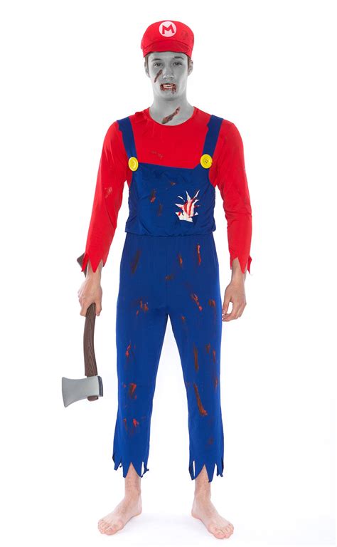 Mens Zombie Bloody Halloween Horror Fancy Dress Costume + hat - Sales |Costumes-AU