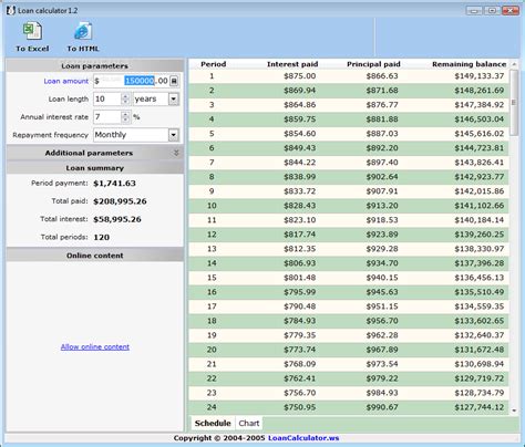 Loan Calculator 1.2 - Download, Review, Screenshots