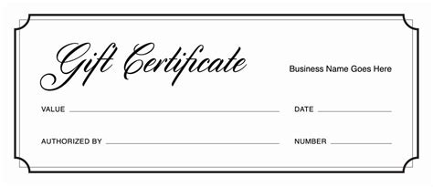 Printable Gift Certificates Templates