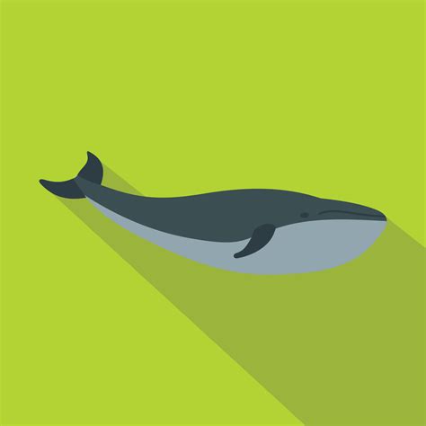 Whale icon, flat style 15100345 Vector Art at Vecteezy