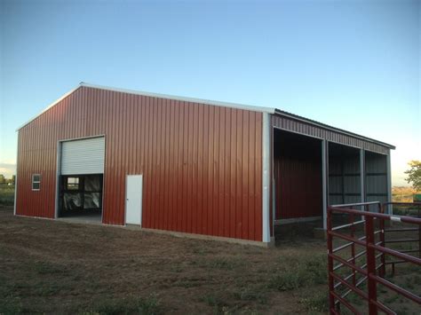 Red Agricultural Metal Barn | Metal buildings, Metal farm buildings ...