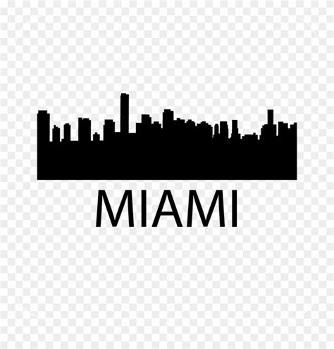 Miami Skyline Silhouette Png - Miami Skylines Transparent Clipart (#1104648) - PinClipart