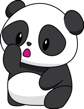 Kartun Panda Lucu Gambar PNG | File Vektor dan PSD | Unduh Gratis di Pngtree