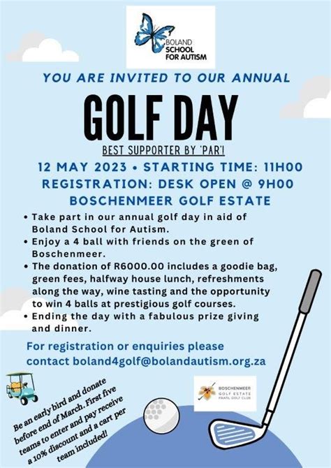 Boland School for Autism Annual Golf Day, Paarl Golf Club, May 12 2023 | AllEvents.in