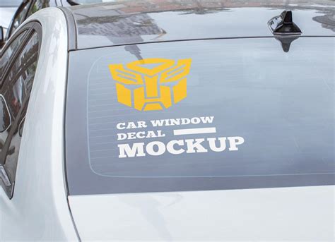 Free Car Window Decal / Sticker Mockup PSD - Good Mockups