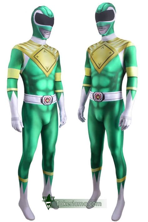 Power rangers green ranger tommy oliver cosplay costume adult kids ...