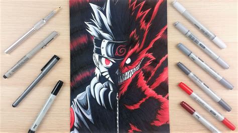 How To Draw Naruto Nine Tailed Fox - Middlecrowd3