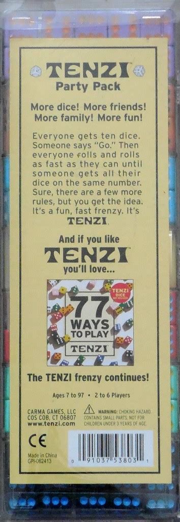 Tenzi Dice Game – Party Pack – Learn Heaps