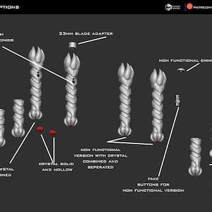 Darth Talon Lightsaber Functional Stl Files Digital Download Only - Etsy