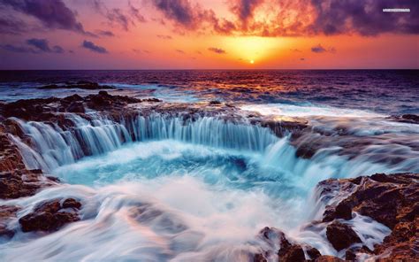 Sunset Waterfall Wallpapers - Top Free Sunset Waterfall Backgrounds - WallpaperAccess