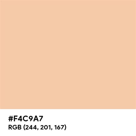 Just Peachy color hex code is #F4C9A7