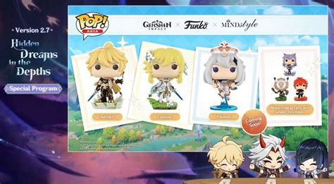 Genshin Impact Funko Pop figures officially announced