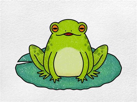 How to Draw a Frog on a Lily Pad - HelloArtsy