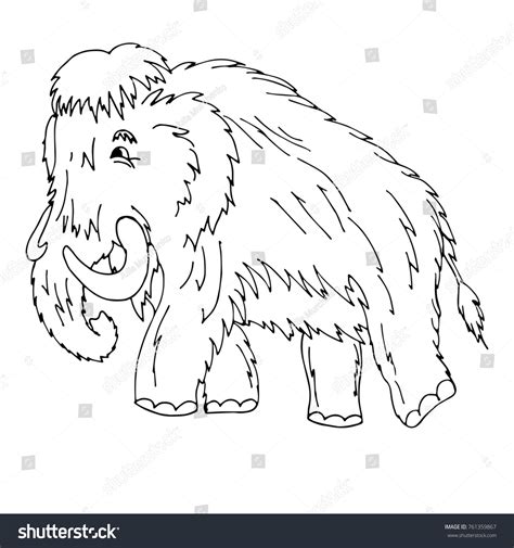 Cartoon Mammoth Standing On Ice Age Stock Vector (Royalty Free) 761359867 | Shutterstock