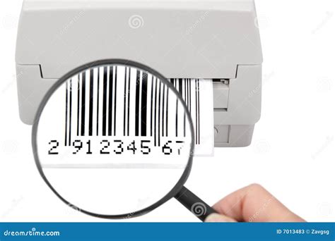 Barcode label printer stock image. Image of equipment - 7013483