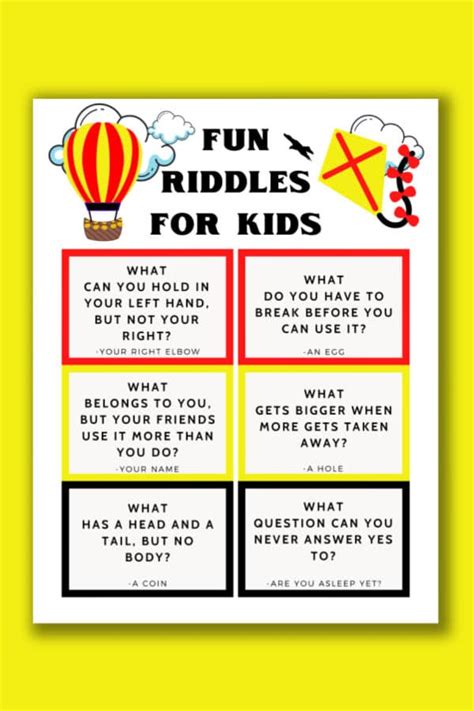 Easy Riddles For Kids : Free Printable Riddle Worksheets - Riddles that are fun and entertaining ...