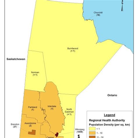 Manitoba Population Density Map