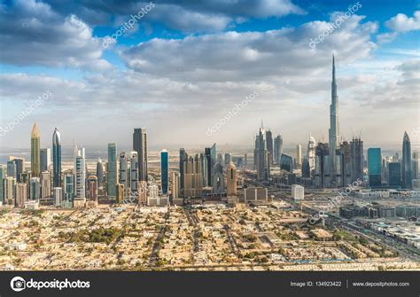 Downtown Dubai skyline aerial view, UAE – Stock Editorial Photo ...