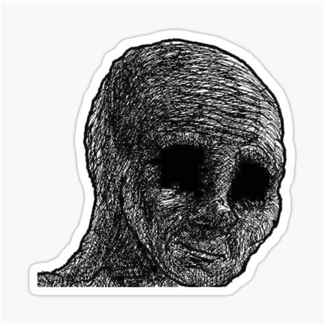 "Depressed Wojak" Sticker for Sale by BeauStore | Redbubble