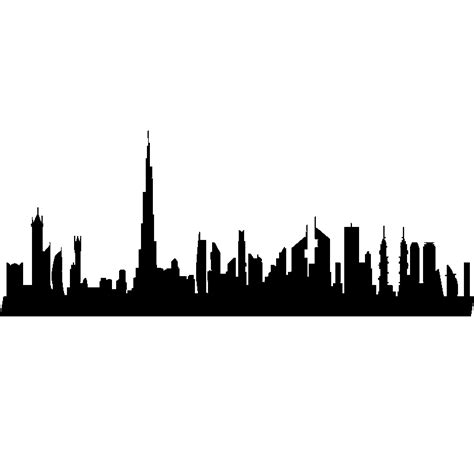 Dubai Skyline Silhouette - dubai skyline png download - 800*800 - Free Transparent Dubai png ...