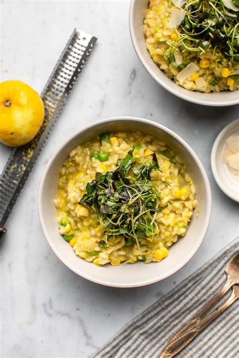 Vegan_Sweet_Pea_Corn_Risotto_FromMyBowl-4 - From My Bowl