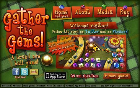 Gather the Gems! A brand new ball game for iPhone, iPad, PC and Mac - homepage