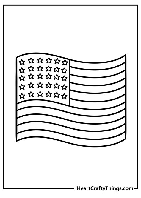 American Flag Coloring Page Pdf