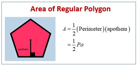 Area of Regular Polygons (examples, solutions, videos, worksheets, solutions, activities)