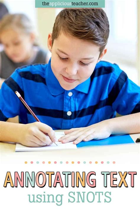 Annotating Text Using SNOTS Teaching Kids To Write, Teaching Writing ...