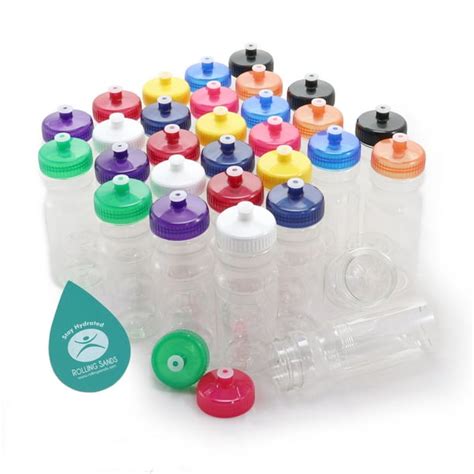 Rolling Sands BPA-Free 24 Ounce Clear/Rainbow Water Bottles, Bulk 30 Pack, Made in USA - Walmart ...