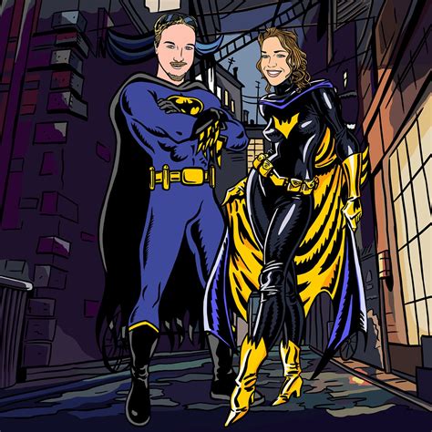 Superhero Couple Portrait With Extended Background / Custom - Etsy