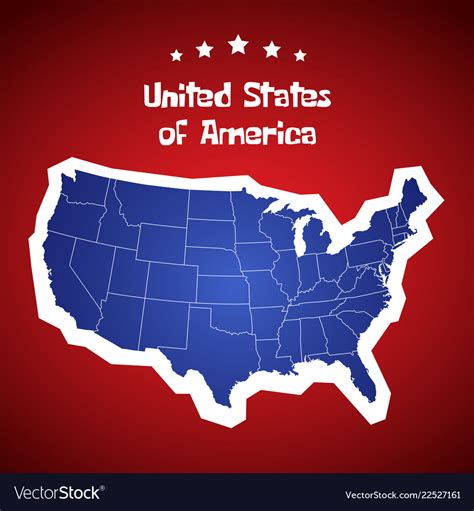 United states america map usa cartoon Royalty Free Vector