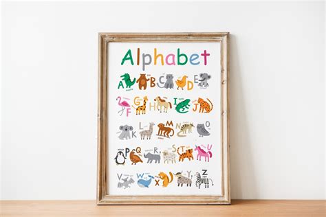 Alphabet Printable Poster, ABC Poster, Classroom Animal Alphabet ...