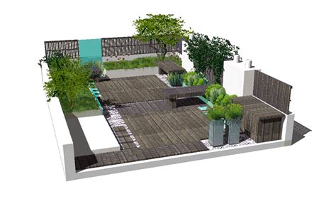 Charlotte Rowe Garden Design - Roof Garden Plan