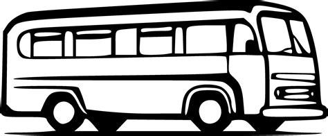 Bus black white vector illustration 25257175 Vector Art at Vecteezy