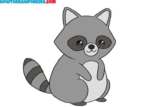 How to Draw a Raccoon - Easy Drawing Tutorial For Kids | Raccoon drawing, Raccoon, Easy drawings