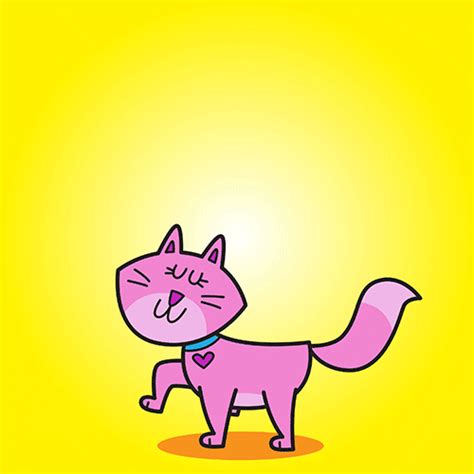 Animated Cat Walking Gif