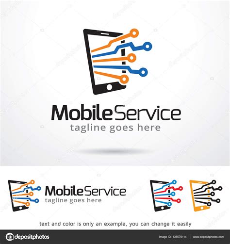 Mobile Service Logo Template Design Vector, Emblem, Design Concept ...