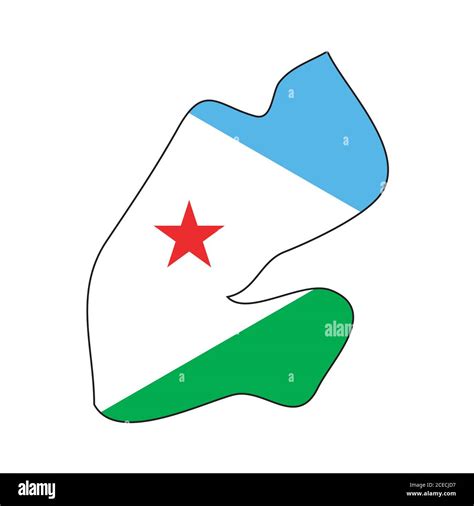 Djibouti map flag Stock Vector Image & Art - Alamy