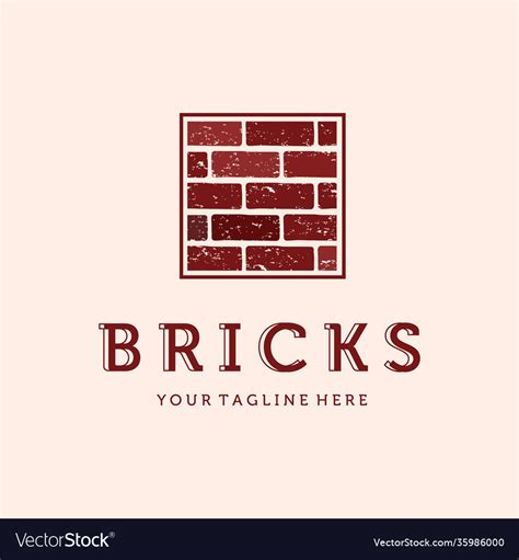 Modern brick logo design brick construction logo Vector Image