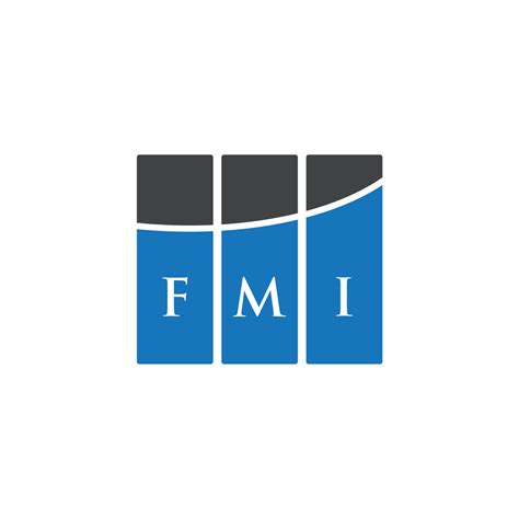 FMI letter logo design on WHITE background. FMI creative initials letter logo concept. FMI ...