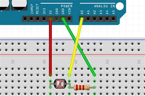 Pairing a Light-Dependent Resistor (LDR) with an Arduino Uno - Circuit ...