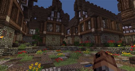 Minecraft Medieval Town Square