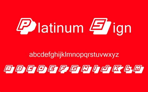 Platinum Sign free font