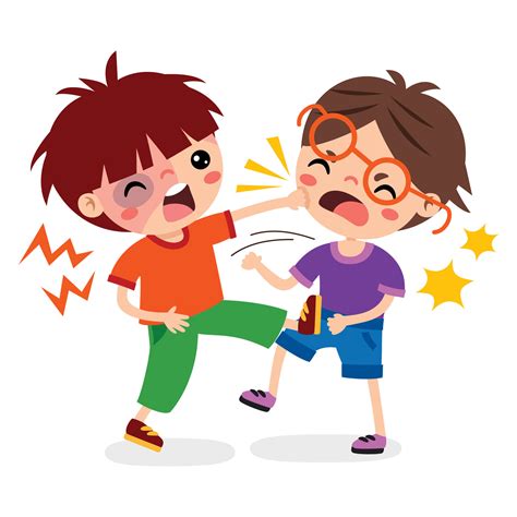 Cartoon Drawing Of Angry Kids Fighting 27708784 Vector Art at Vecteezy