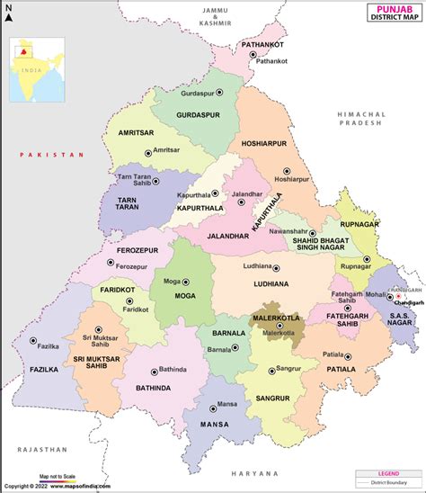 District Map Of Punjab – Verjaardag Vrouw 2020