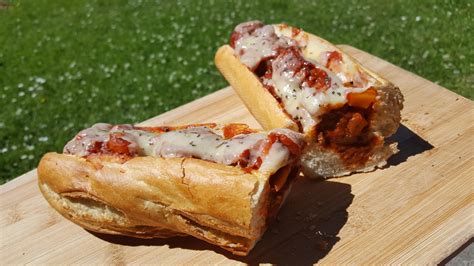 [HOMEMADE] Meatball sub with gently melted cheese : food